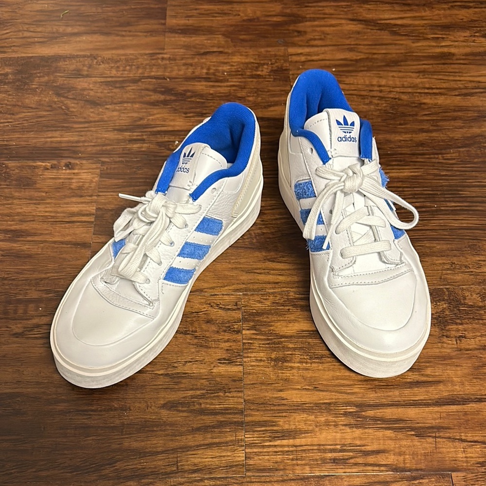 Adidas White and Blue Sneakers